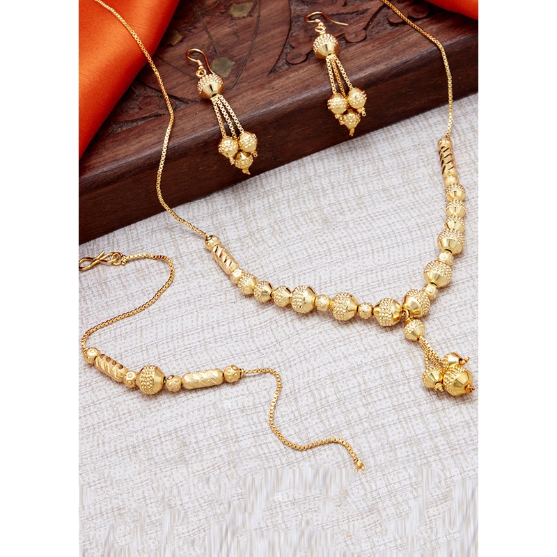 Multicolor Alloy Glossy Jewellery Set - JD986609450