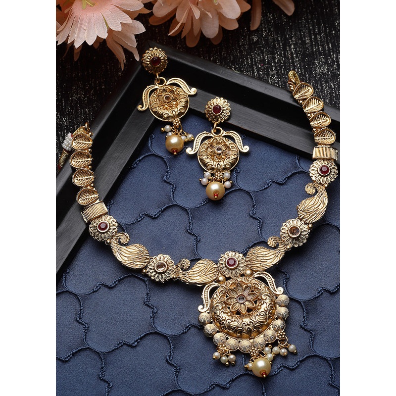 Multicolor Copper Glossy Jewellery Set - JD986609411