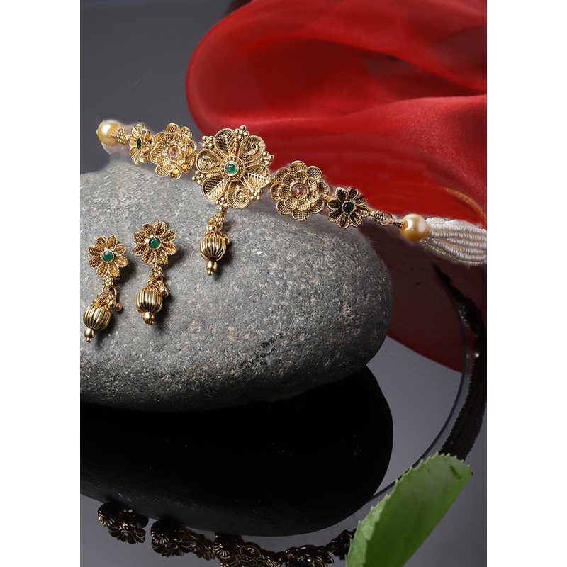 Multicolor Copper Glossy Jewellery Set - JD986609415