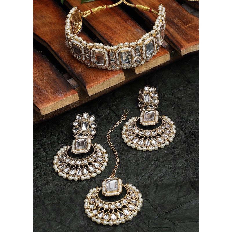 Red Alloy Glossy Jewellery Set - JD986609341