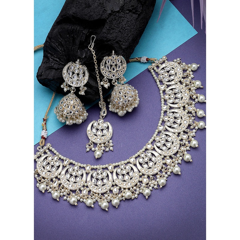 Red Alloy Glossy Jewellery Set - JD986609327