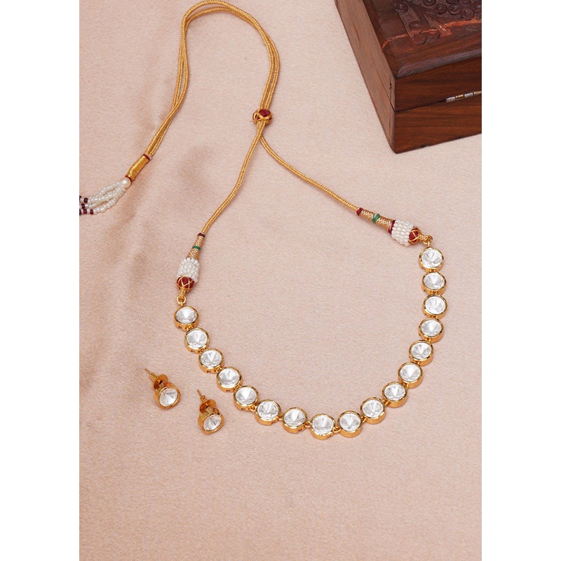 Multicolor Brass Drawstring Jewellery Set - JD986608004