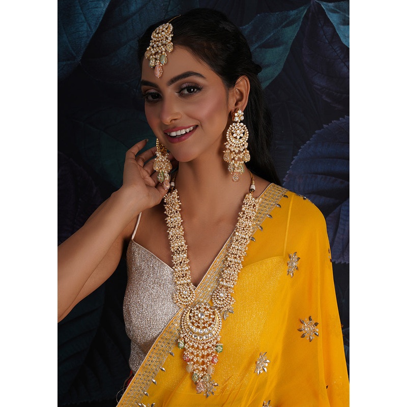 Multicolor Brass Drawstring Jewellery Set - JD986608009