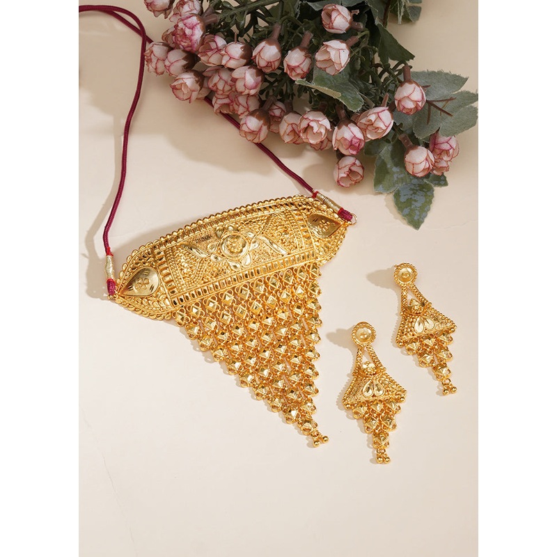 Multicolor Brass Gold Plating Jewellery Set - JD986607941