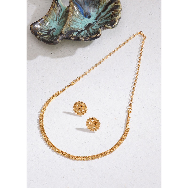 Multicolor Brass Gold Plating Jewellery Set - JD986607942