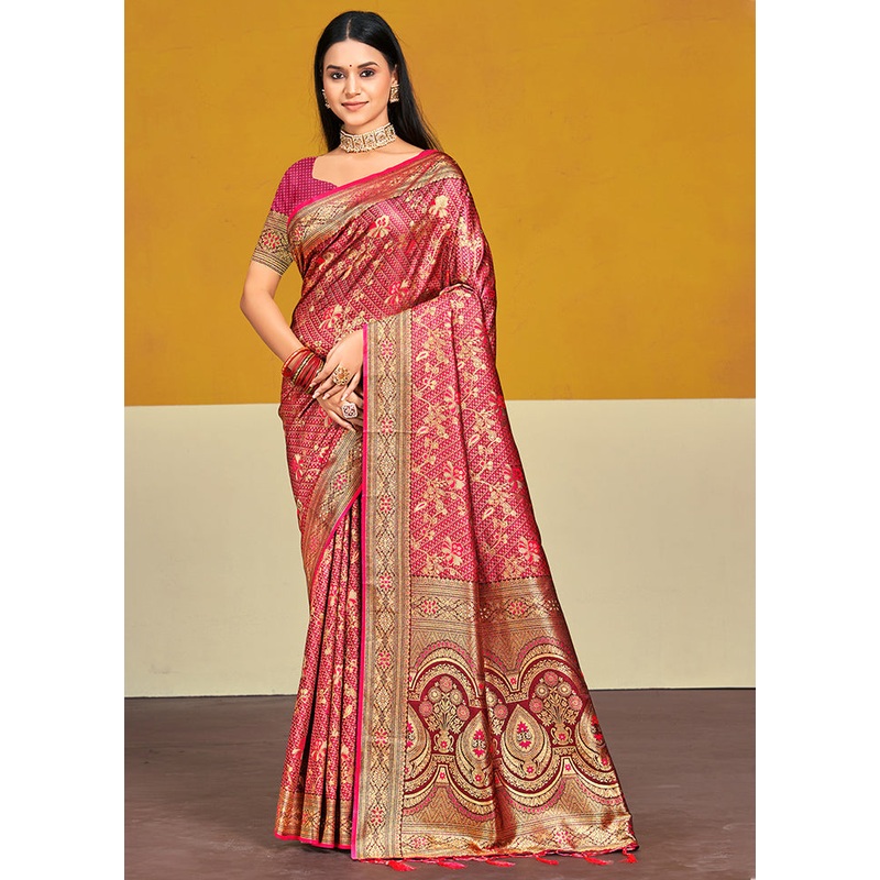 Multicolor Satin Silk Saree With Blouse Piece - JD986607533