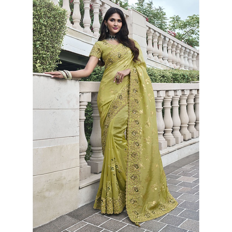 Yellow Spun Pure Silk Saree With Blouse Piece - JD986606981