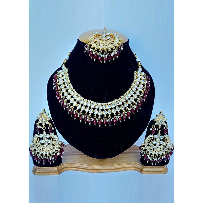 Purple Alloy Cz Stone Jewellery Set - JD986606843