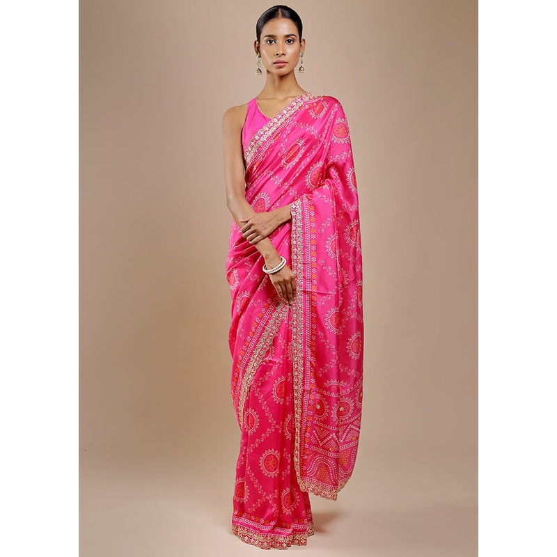 Pink Handloom Chiffon Pure Silk Saree With Blouse Piece - JD986606367