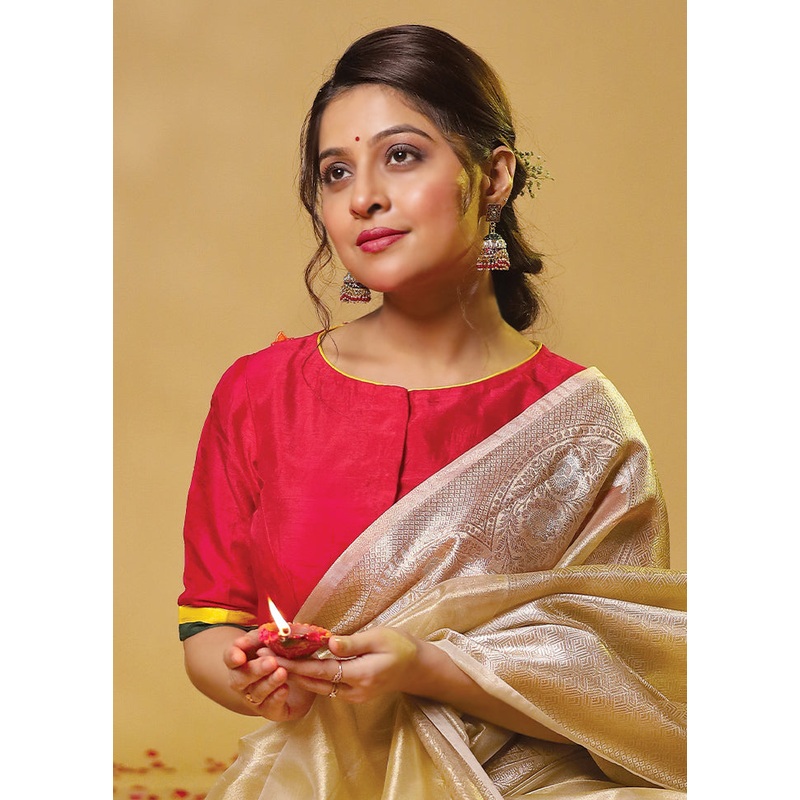 Rani Pink Silk Designer Blouse - JD986606229