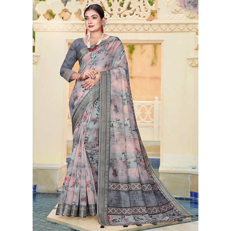 Green Chanderi Silk Saree With Blouse Piece - JD986606023
