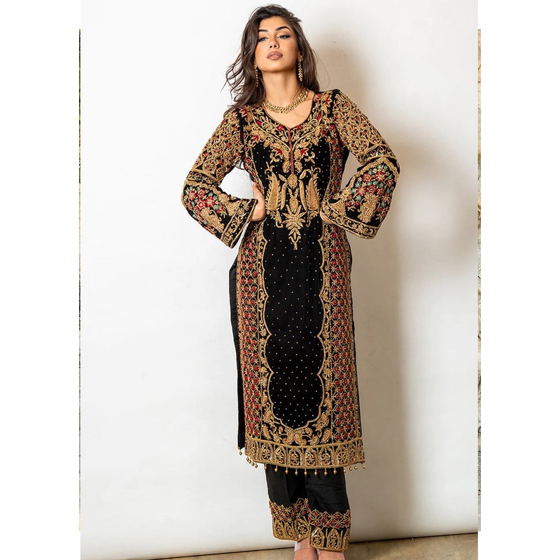 Multicolor Readymade Georgette Indian Dress - JD986605389