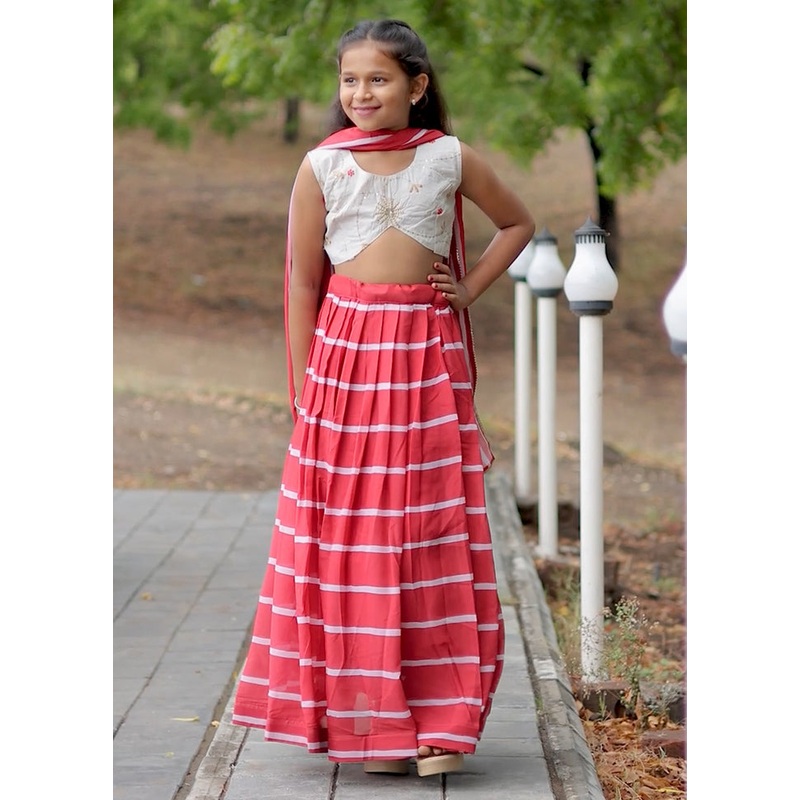Pink Blended Georgette Digital Printed Work Lehenga With Dupatta - JD986605307