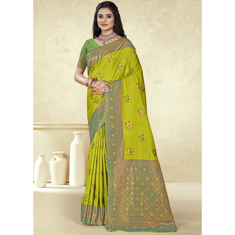 Sea Green Dupion Silk Saree With Blouse Piece - JD986604104