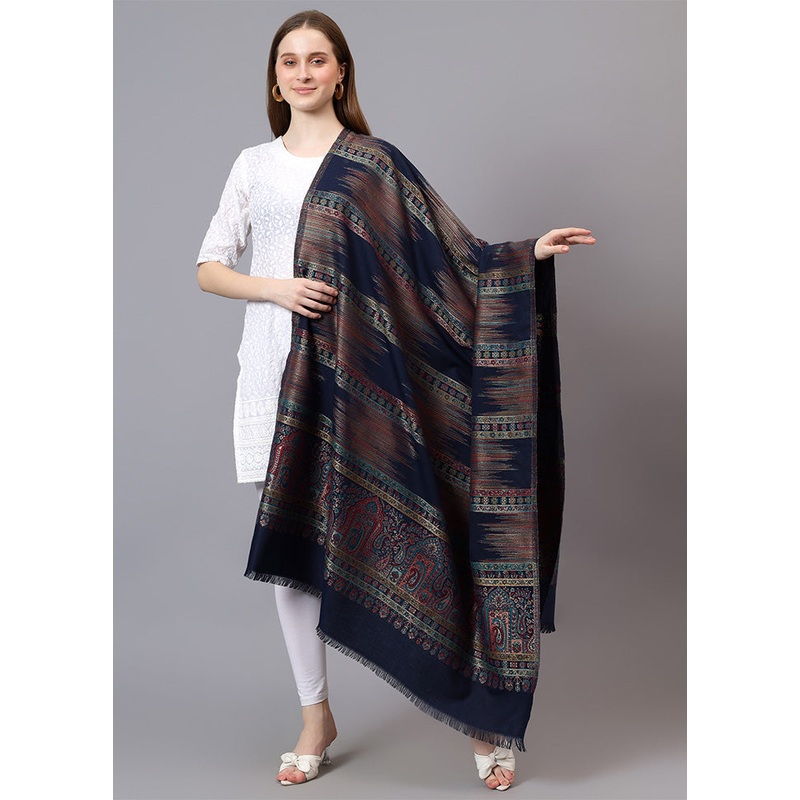 Blue Fine Wool Shawl - JD986603415