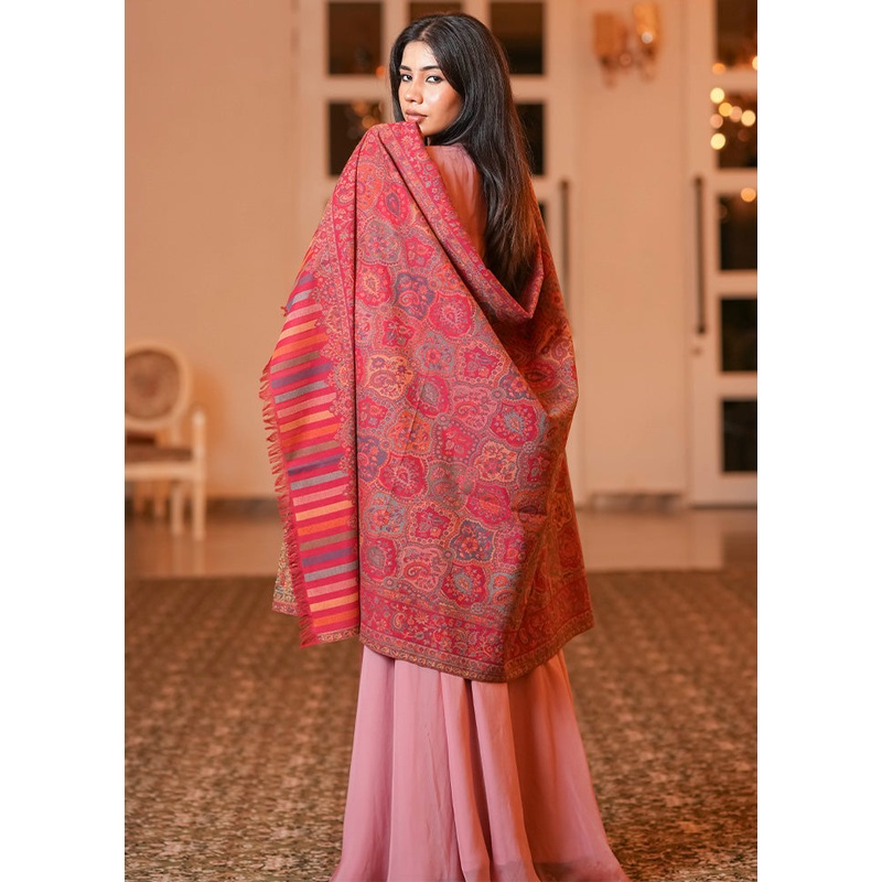 Pink Fine Wool Shawl - JD986603319