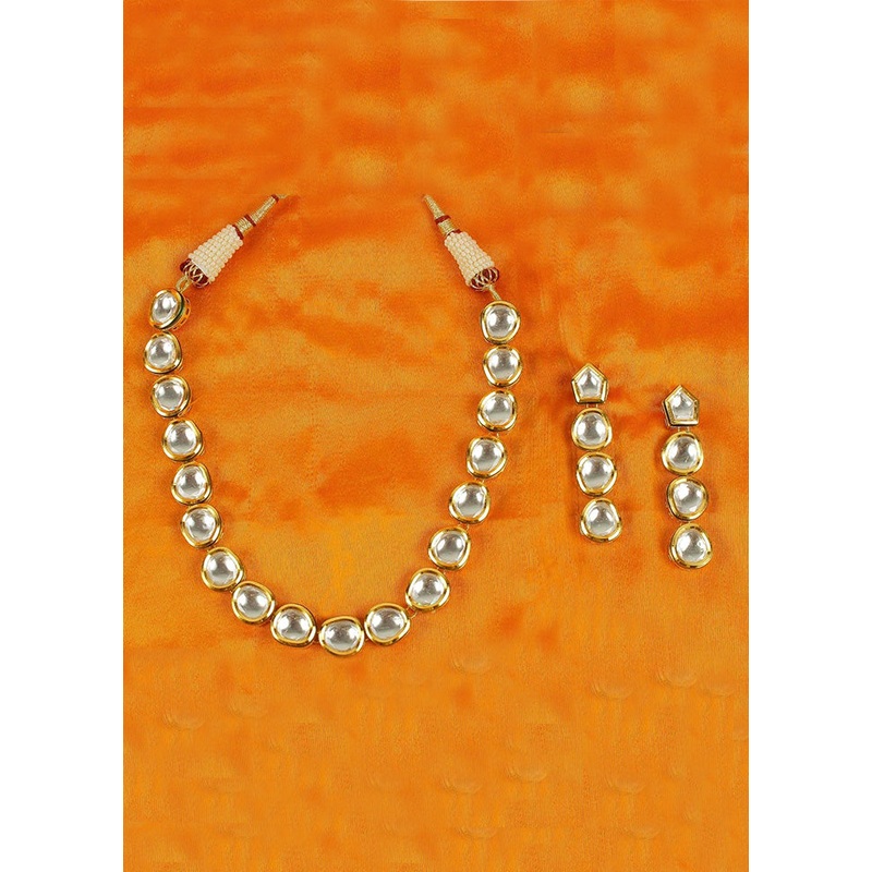 Golden Alloy Jewellery Set - JD986602747