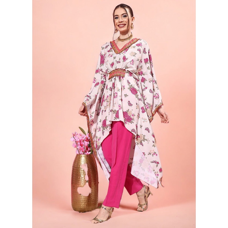 Beige Readymade Silk Kurti - JD986602612
