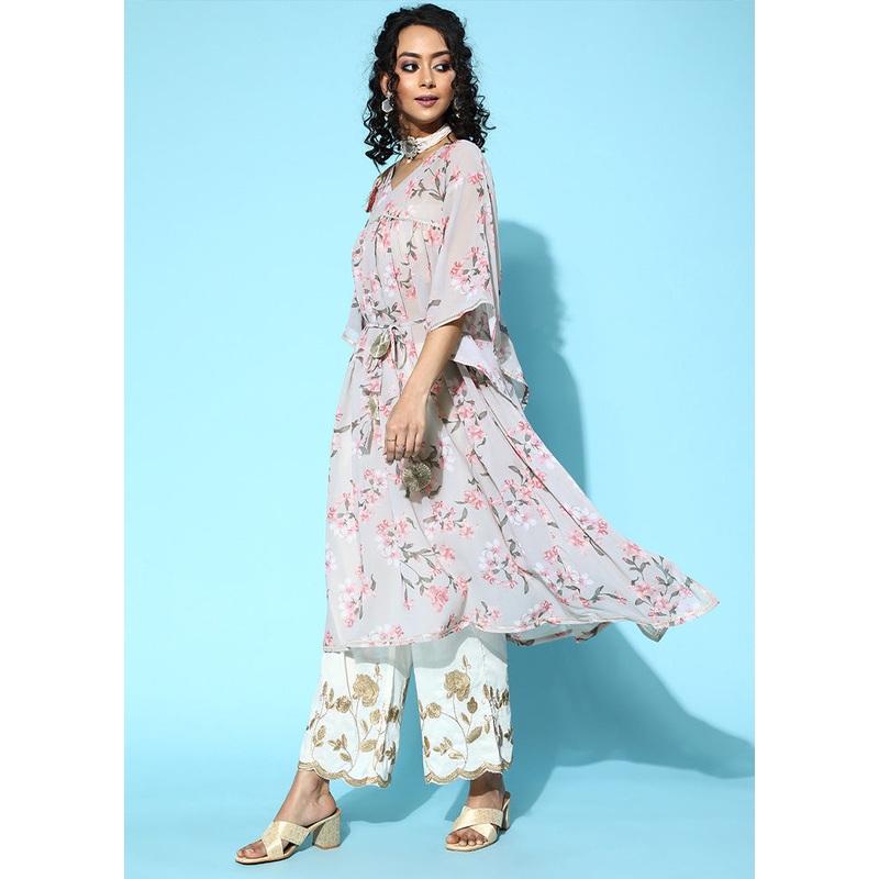 Grey Readymade Polyester Kurti - JD986602585