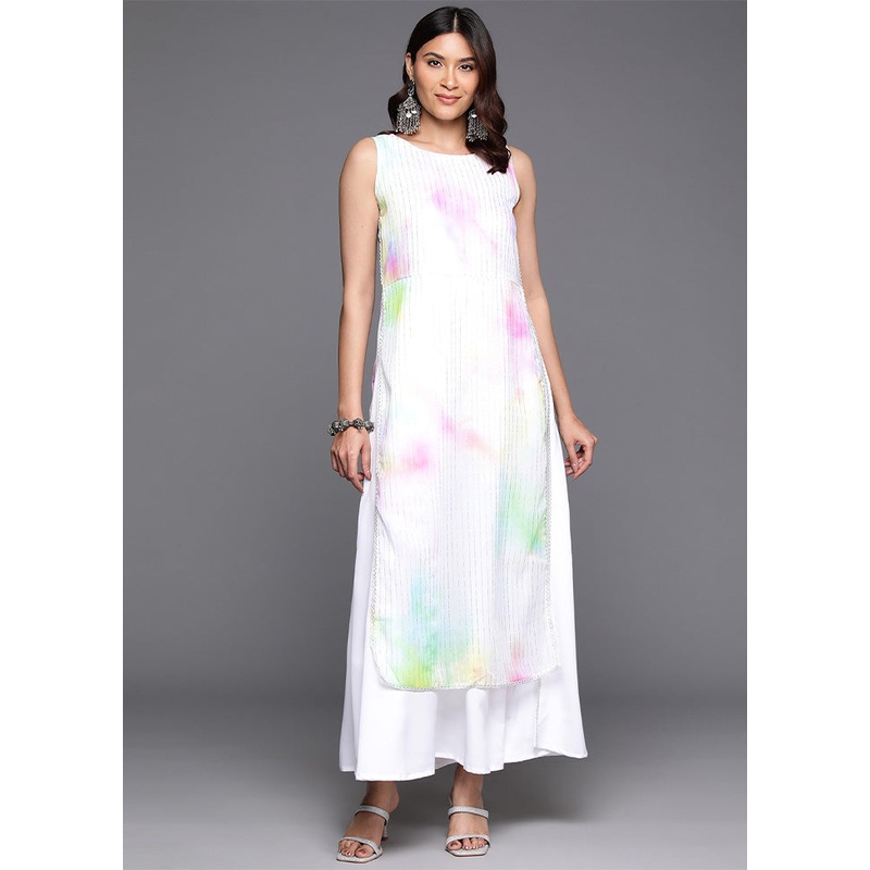 Multicolor Readymade Georgette Indian Dress - JD986602531