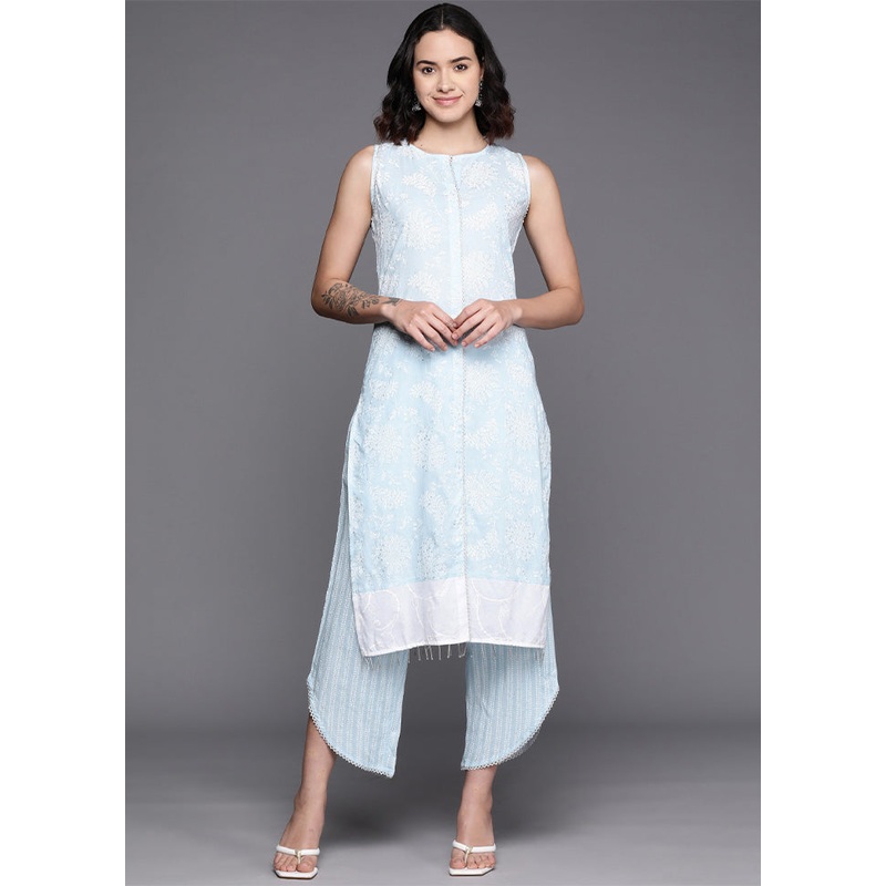 2 Pc Aqua Pure Readymade Cotton Kurti Set - JD986602437