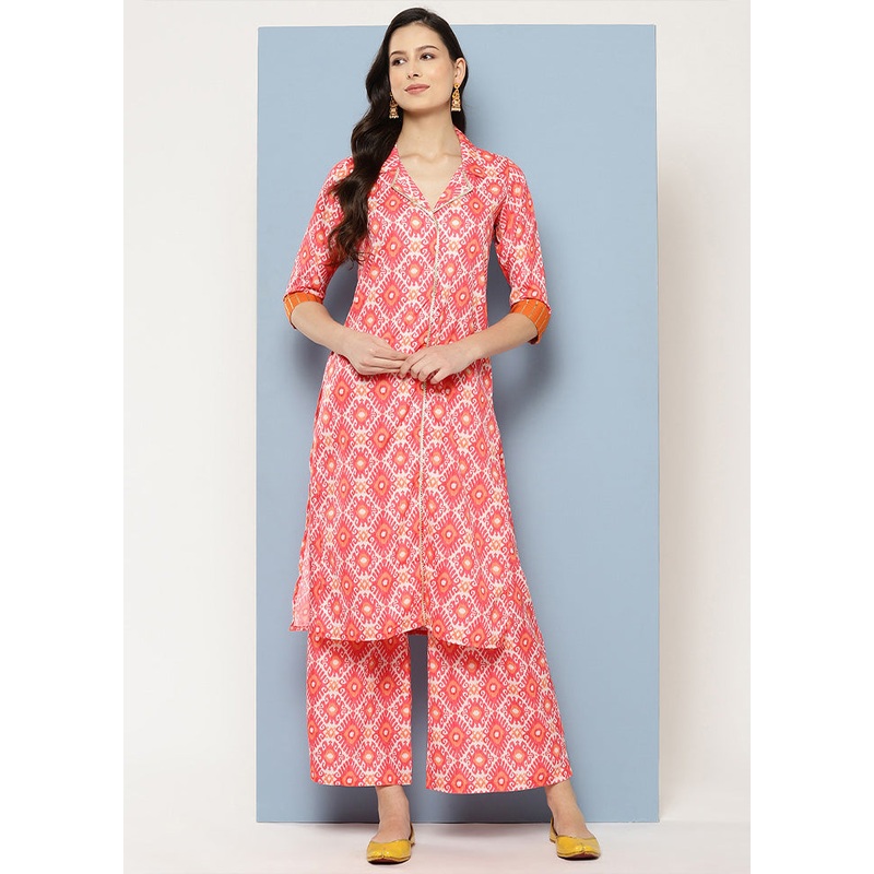 2 Pc Coral Readymade Silk Kurti Set - JD986602188