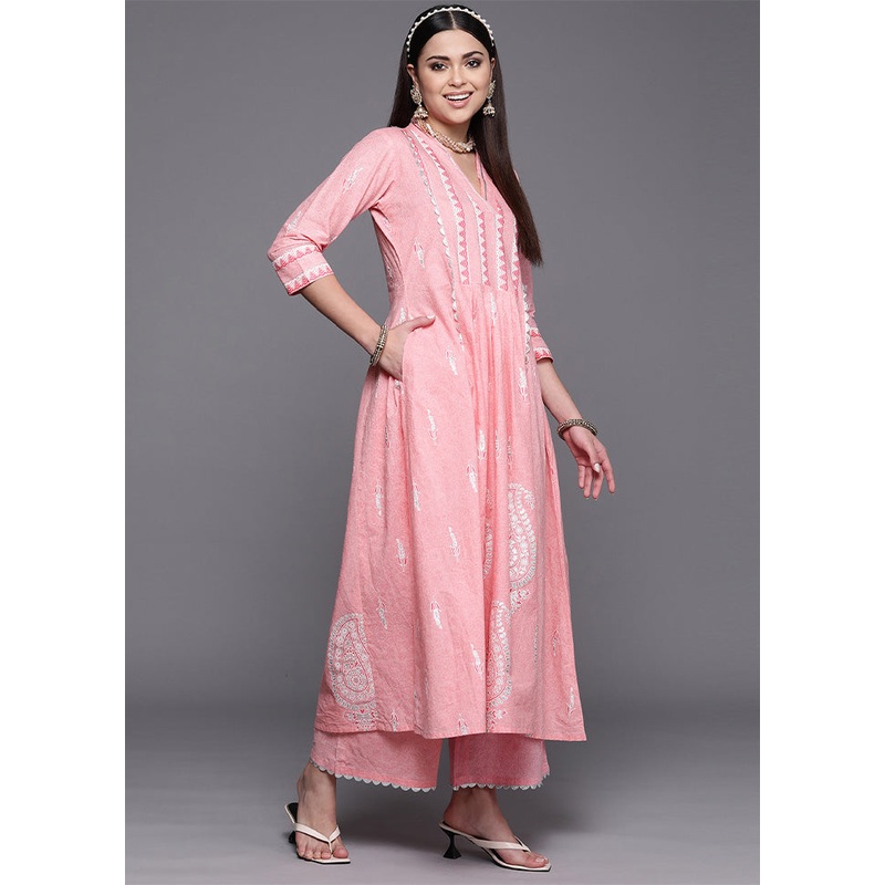 2 Pc Pink Pure Readymade Cotton Kurti Set - JD986602158