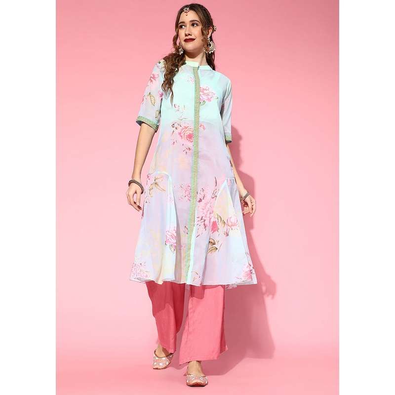 Blue Readymade Polyester Indian Dress - JD986601904