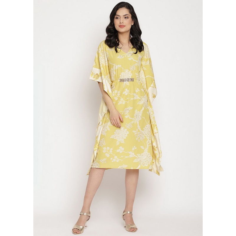 Lime Green Readymade Polyester Kurti - JD986601730
