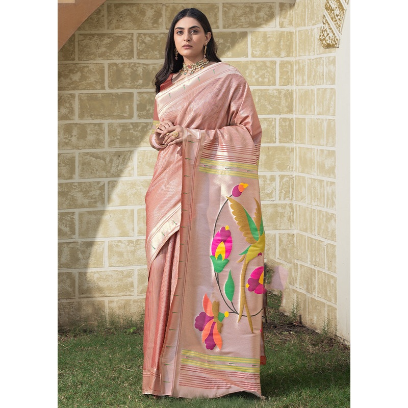 Maroon Spun Silk Saree With Blouse Piece - JD986601821