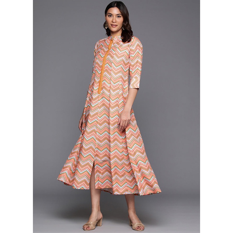 Multicolor Readymade Polyester Indian Dress - JD986601698