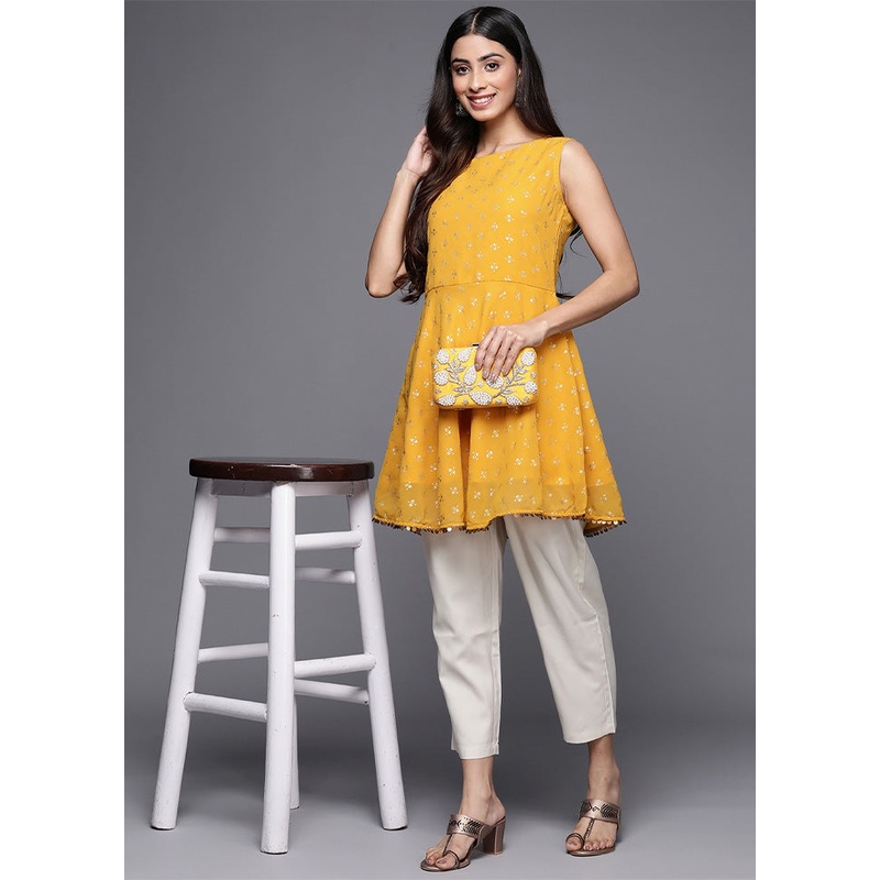 Mustard Readymade Polyester Tunic - JD986601762