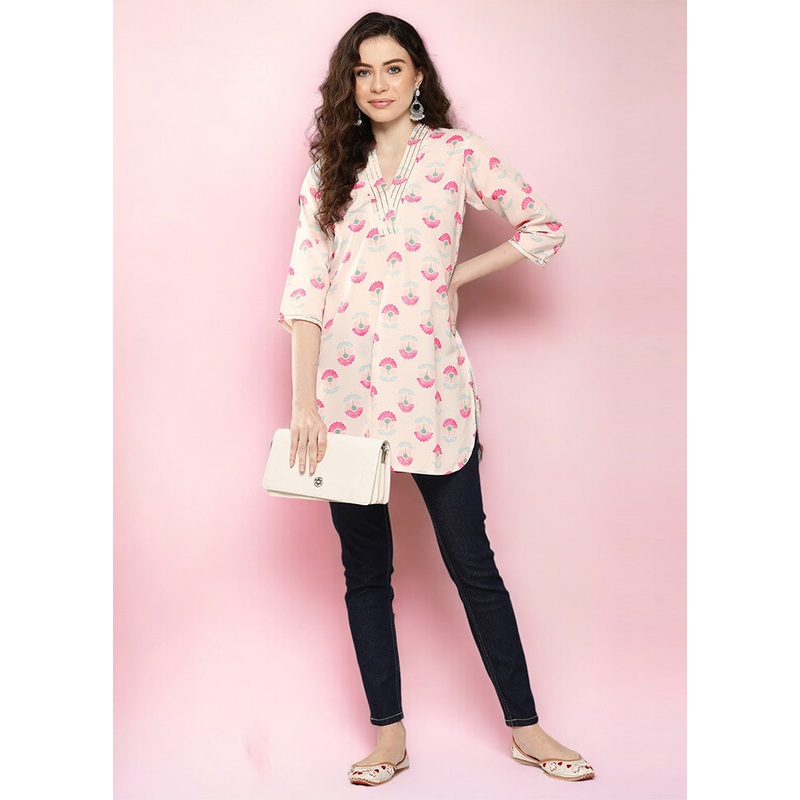 Off White Readymade Silk Tunic - JD986601755