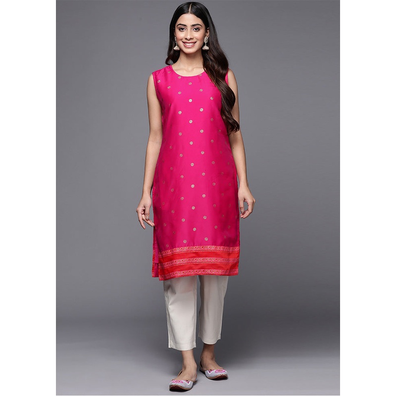 Pink Readymade Polyester Tunic - JD986601752