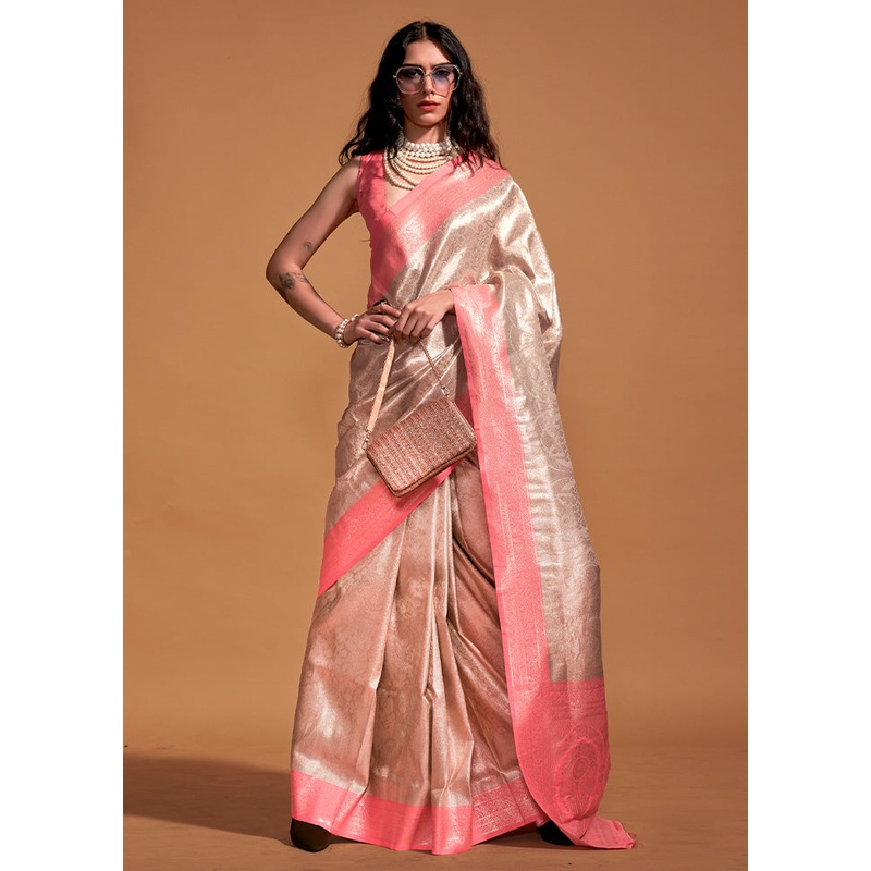 Multicolor Kanjivaram Silk Saree With Blouse Piece - JD986601116
