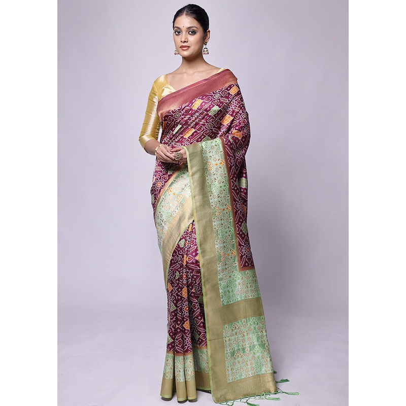Pink Dupion Silk Saree With Blouse Piece - JD986601205