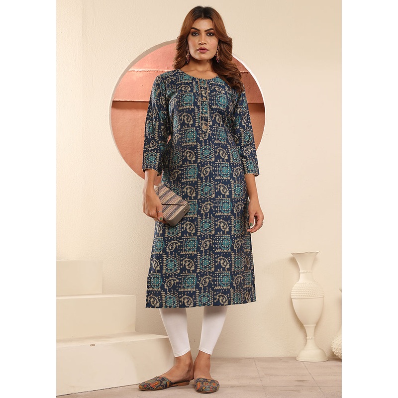 Blue Readymade Viscose Kurti - JD986600209