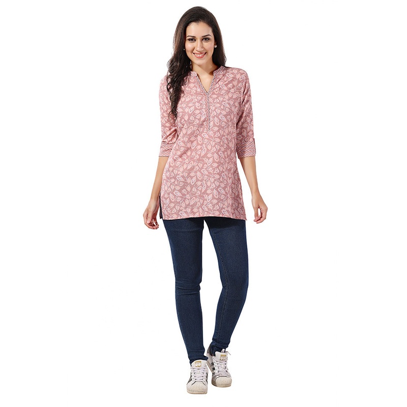 Peach Readymade Rayon Short Top - JD986599714