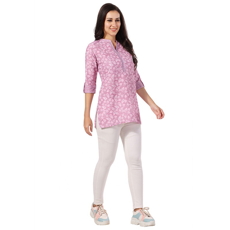 Pink Readymade Rayon Short Top - JD986599711
