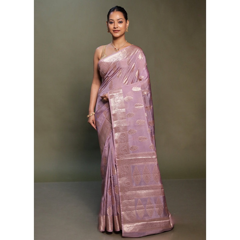 Purple Dupion Silk Saree With Blouse Piece - JD986599771