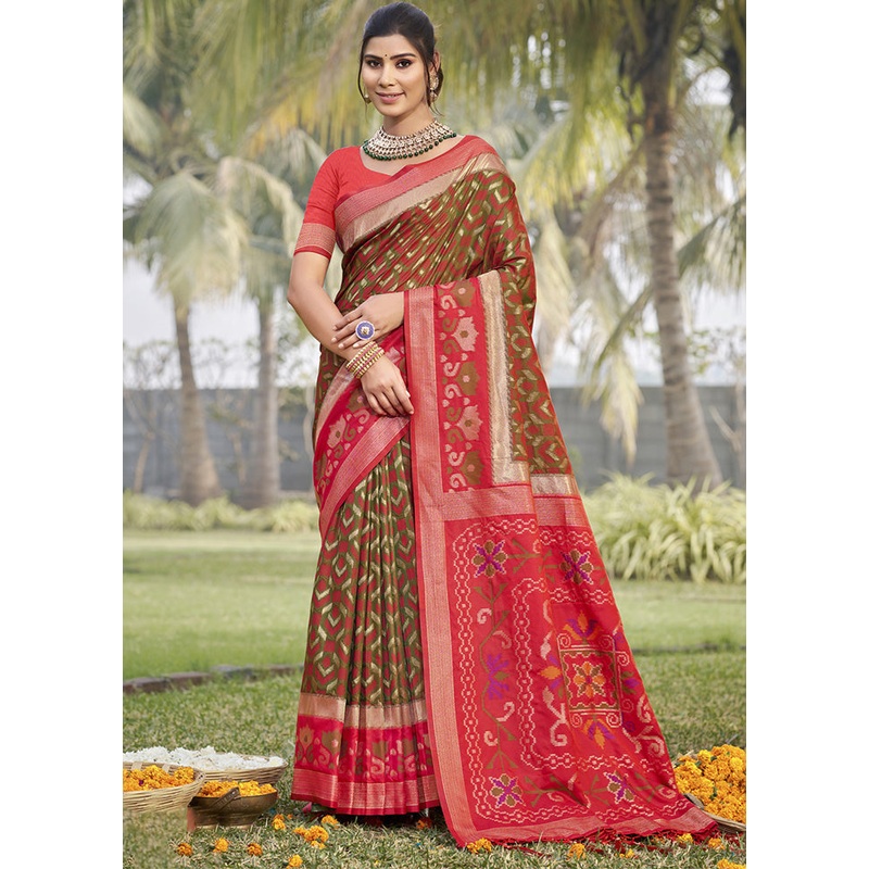 Pink Spun Silk Saree With Blouse Piece - JD986599278