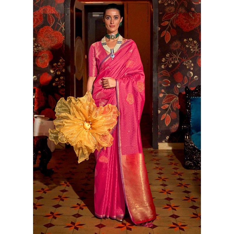Rani Spun Silk Saree With Blouse Piece - JD986598960