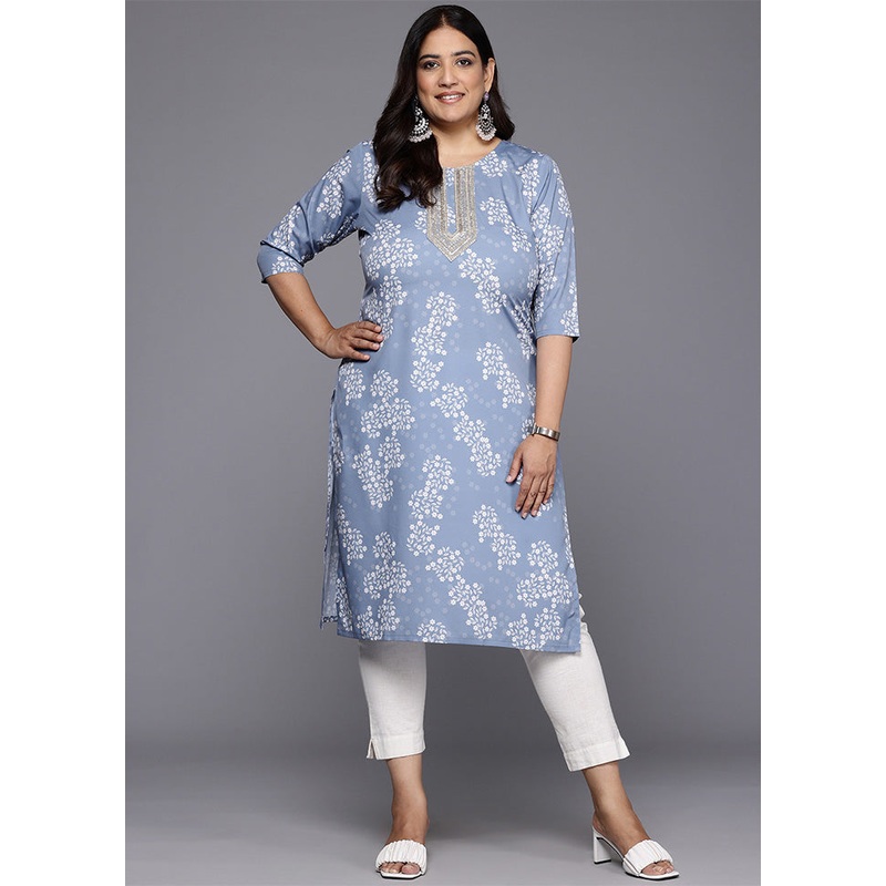 Grey Readymade Silk Kurti - JD986598782