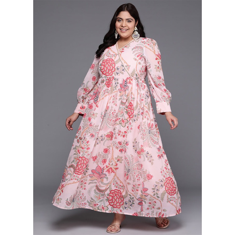 Pink Readymade Georgette Indian Dress - JD986598761