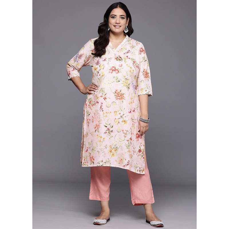 Pink Readymade Silk Kurti - JD986598758
